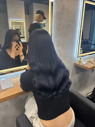 ロング カラー パーマ ヘアアレンジ 透明感ブリーチカラー 🌈TOMOHIROのヘアスタイル
