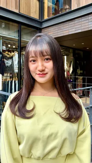 ロング カラー 梅雨対策すぐ巻ける ☔️縮毛矯正勝倉　麗のヘアスタイル
