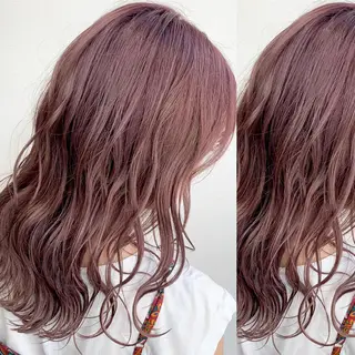 ロング カラー JuNブリーチに 縮毛矯正するプロのヘアスタイル