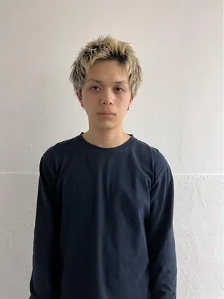 ショート カラー メンズ メンズ専門ブリー チカラー⚡️リュウジのヘアスタイル