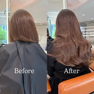 ロング カラー シールエクステ特化 ハイトーン、NANAのヘアスタイル