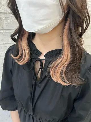 セミロング エクステ＆艶カラー 🎀YURINA🎀のヘアスタイル