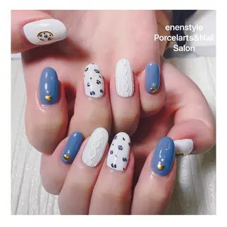 ミディアム ネイル 🐾enen style 🐾のネイルデザイン