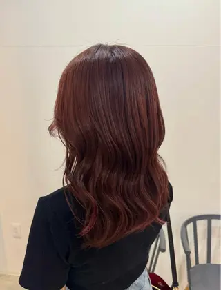 セミロング カラー 尾崎 ひなののヘアスタイル