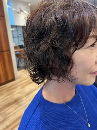 ショート パーマ しみず さくら🌸のヘアスタイル