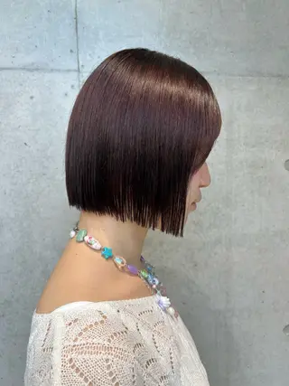 ショート カラー ヘアアレンジ ボブ艶モテカラー🫧 カリンのヘアスタイル