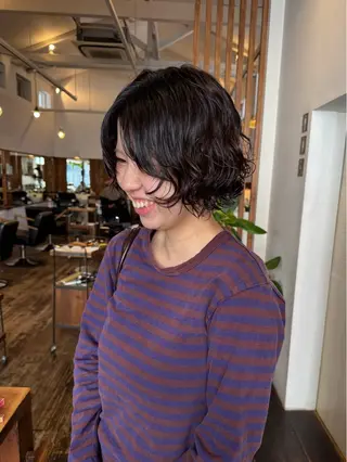 ショート パーマ MOK大阪梅田店 Asahiのヘアスタイル