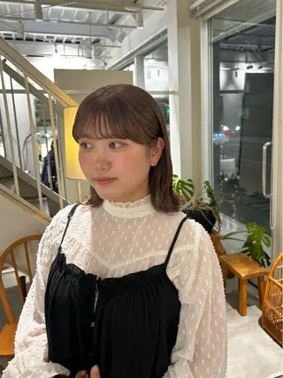 ミディアム カラー 篠原 若奈のヘアスタイル