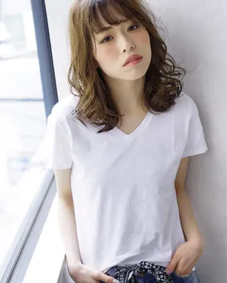 ミディアム セミロング カラー 💎髪質改善💎 デザイナーshinのヘアスタイル