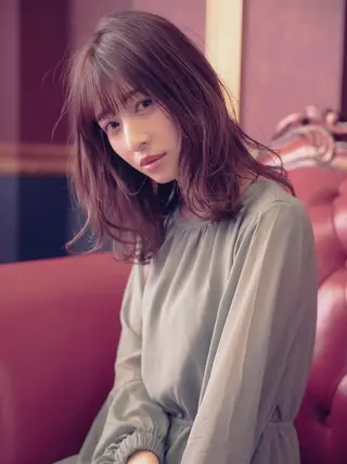 ミディアム カラー 似合わせカット 銀座/アライ カズヤのヘアスタイル
