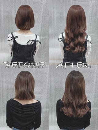 ロング ヘアアレンジ カラー LIP 大阪本店 エクステ MISAのヘアスタイル
