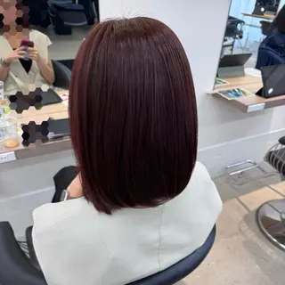 ミディアム カラー 内田 愛莉のヘアスタイル