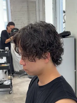 パーマ メンズ 🌀メンズパーマ/シ ョート/きらり🌀のヘアスタイル