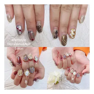 ミディアム ネイル 🐾enen style 🐾のネイルデザイン