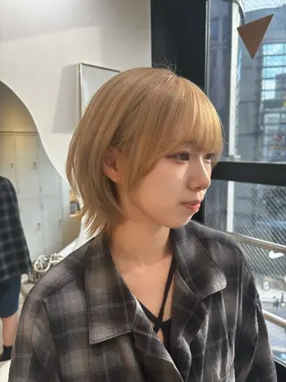 ショート 🧡レイヤー🧡 ✨透明感カラー✨祥吾のヘアスタイル
