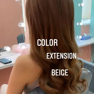 ロング カラー エクステ🩵ブリーチ 韓国ヘア🩵KAEのヘアスタイル