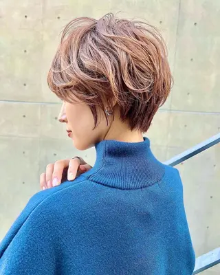 ショート カラー ⭐️銀座/ショート/ 艶カラー/りょうがのヘアスタイル