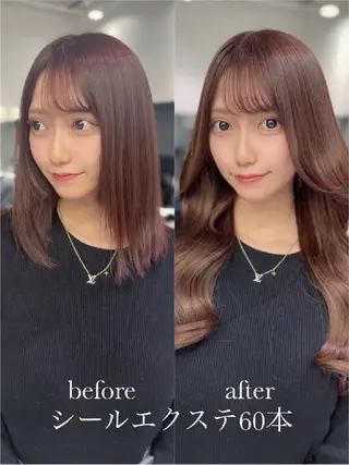 ミディアム vizz SAKIのヘアスタイル