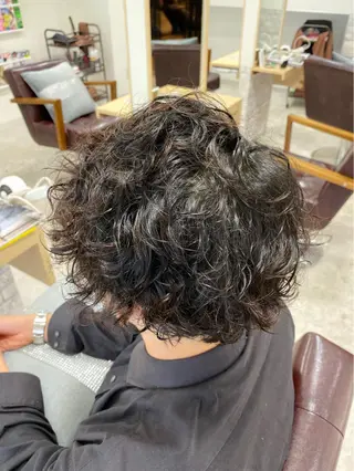 ショート パーマ メンズ マンツーマン/透明感 foi hairのヘアスタイル