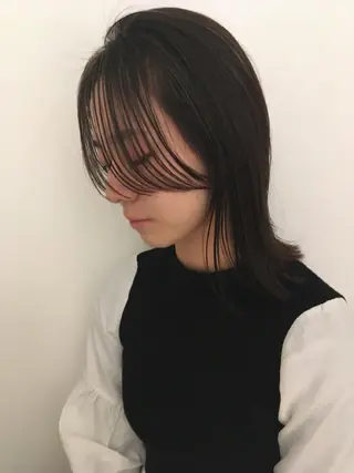 ミディアム カラー 坂上 岳のヘアスタイル
