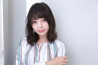 セミロング カラー パーマ 可愛いを作る神 ナオヒロのヘアスタイル