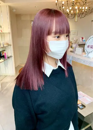 セミロング カラー りん 🎀韓国スタイルのヘアスタイル