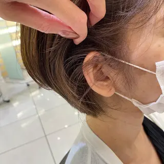 ショート カラー 銀座メンズ専門🖤 叶奈々のヘアスタイル