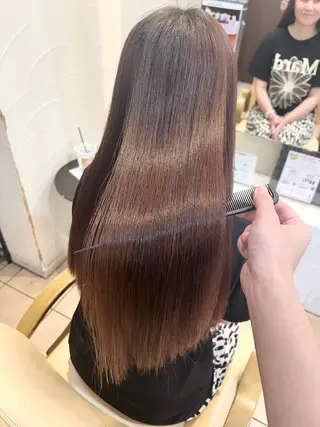 ロング 髪質改善ストレート ⚡️下ノ村柊斗⚡️のヘアスタイル