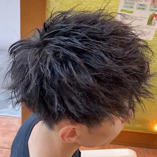ショート パーマ メンズ メンズ/韓国レイヤー /透明感カラー那須野のヘアスタイル