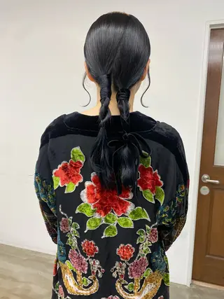 セミロング カラー ヘアアレンジ son hair HIROEのヘアスタイル
