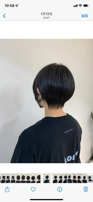 ショート カラー 渋谷  中性ヘア あかりのヘアスタイル