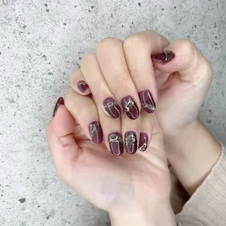 セミロング カラー パーマ ヘアアレンジ メンズ キッズ ネイル マツエク・マツパ Salon Ｋのネイルデザイン