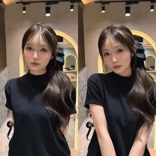 ロング 韓国レイヤー 田中 励也のヘアスタイル