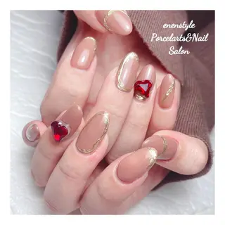 ミディアム ネイル 🐾enen style 🐾のネイルデザイン