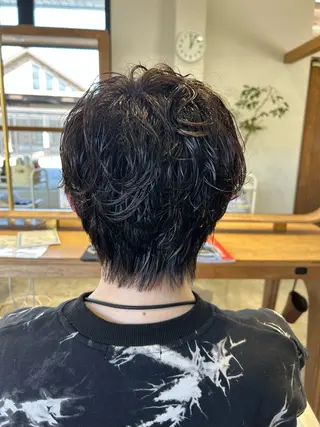 ショート パーマ メンズ 佐藤 悠生 メンズパーマ.カットのヘアスタイル