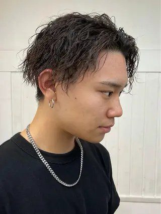 ショート カラー パーマ ヘアアレンジ メンズ 💎髪質改善特化💎 RUITOのヘアスタイル