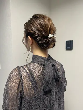 ミディアム カラー ヘアアレンジ 松井那津子 /ハイライトブリーチのヘアスタイル