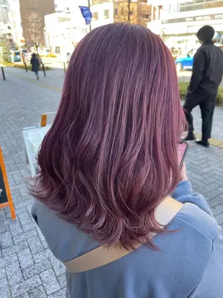 ミディアム カラー 💞暖色カラー 💞risaのヘアスタイル
