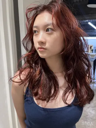ロング カラー ムロ 二子玉川駅のヘアスタイル
