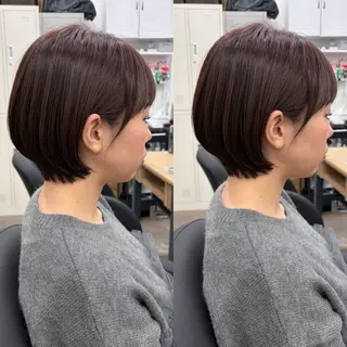 ショート 🫧艶レイヤー/シア カラー💫石川遥💎のヘアスタイル