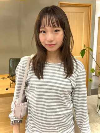 ロング 似合わせレイヤー ＆縮毛矯正のヘアスタイル