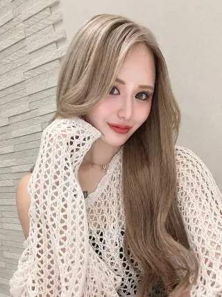 ロング ヘアアレンジ カラー エクステ¥5000 LuciAカラーのヘアスタイル