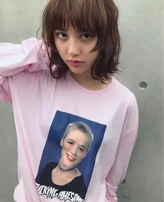 ミディアム 透明感カラー🌿ボブ ✨飛田 ケイのヘアスタイル