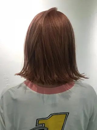 カラー 💓パーマ，💗 レイヤーカットのヘアスタイル