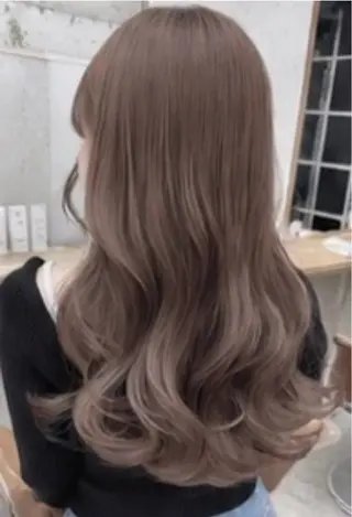 ロング カラー 透明感×艶カラー ✨️美髪縮毛🍒リオのヘアスタイル