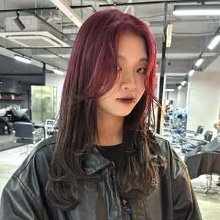 セミロング カラー ★デザインカラー ハイトーン ももか★のヘアスタイル