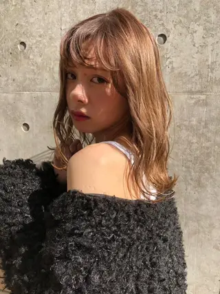 セミロング カラー 高瀬 羅王のヘアスタイル