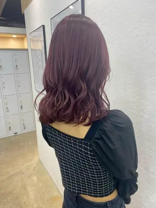 ミディアム カラー ヘアアレンジ 小顔カット/艶 カラー特化♡MIHOのヘアスタイル