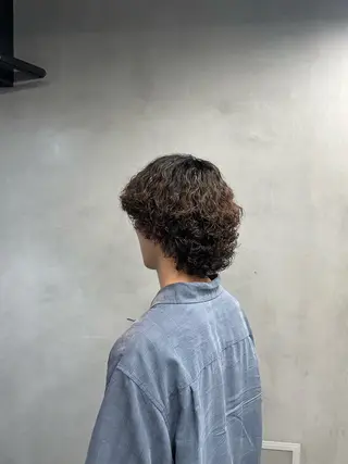 セミロング パーマ ヘアアレンジ メンズ fifth 石川 凪のヘアスタイル