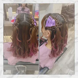 セミロング ヘアアレンジ ヘアセット/着付け 𓇼 まつもと𓇼のその他イメージ